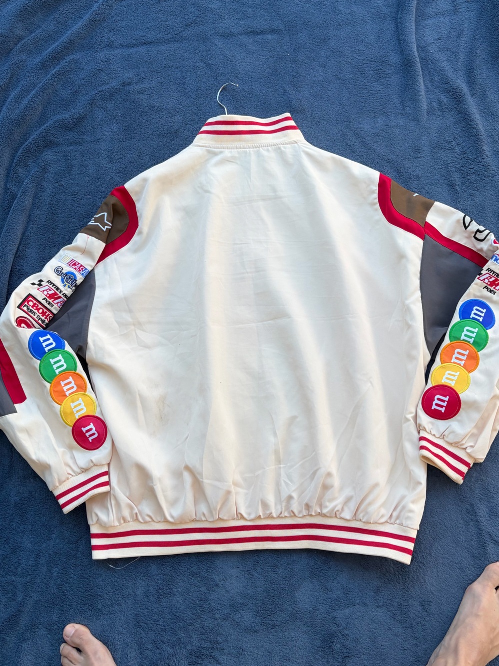 M&M'S Cream Racing-Style Jacket with Multicolor Candy Logos - Picture 6 of 6